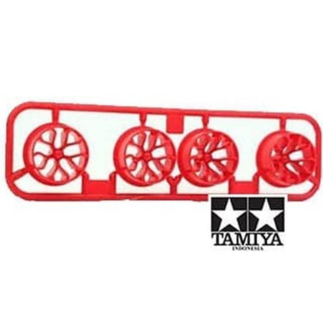 TAMIYA Y Spoke Wheel / Velg Y Spoke Red Mini 4WD