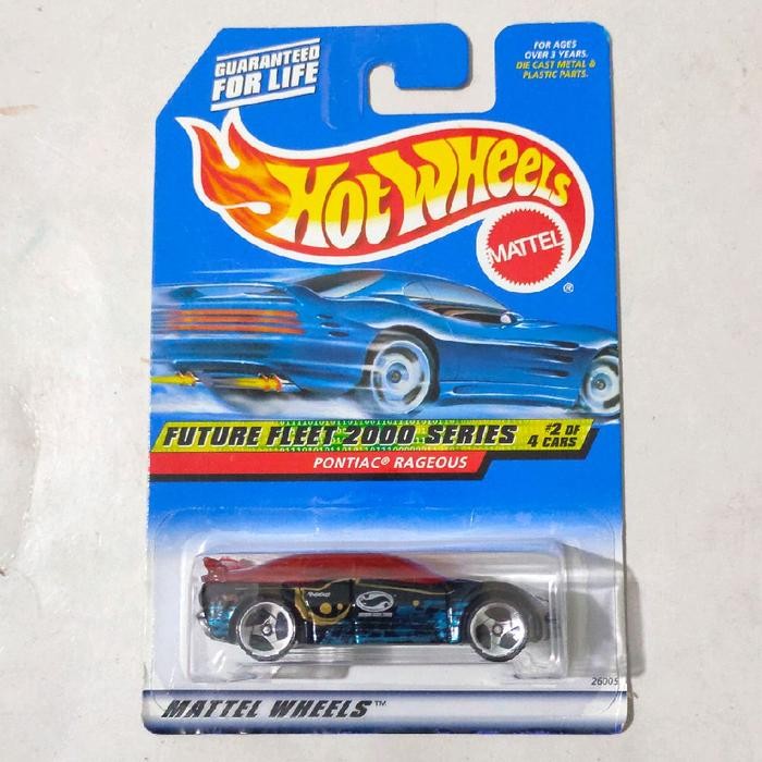 Hotwheels Hot Wheels Pontiac Rageous hitam 2000 Future Fleet rare