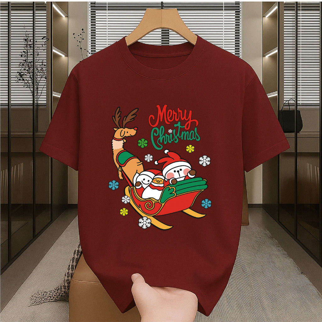 Ind Kaos Natal Anak Sampai Dewasa Pria Wanita Kaos Natal keluarga couple set Baju Natal couple Kaos 