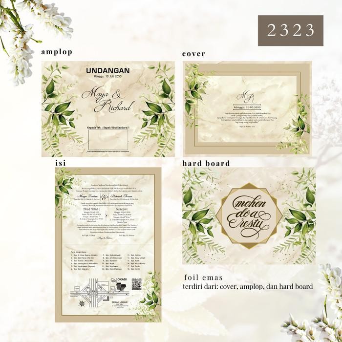 Undangan Kekinian ERBA 2323 - AMPLOP | Paket Lengkap Promo 100 PCS Undangan Pernikahan  - JanjiKita
