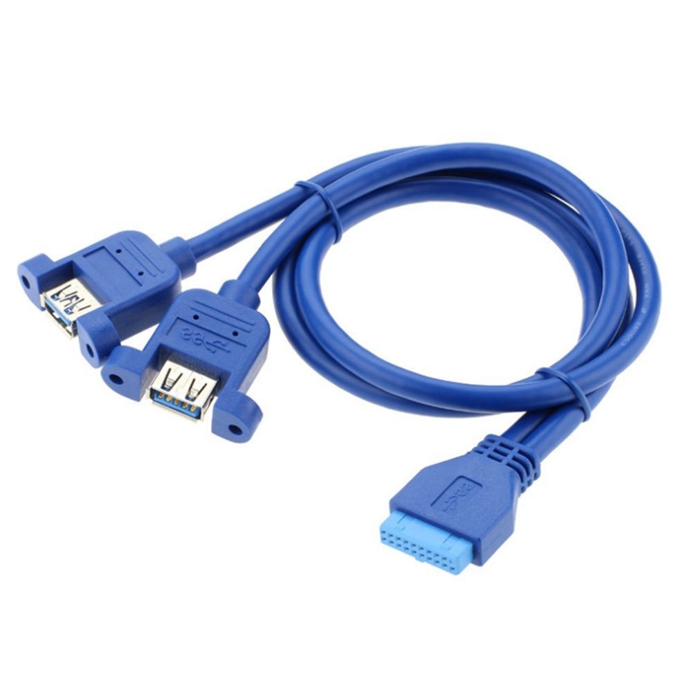 20P USB to 2 USB3.0 19pin female header to Dual USB 3.0 A Female port Cable Motherboard  Splitter Ca