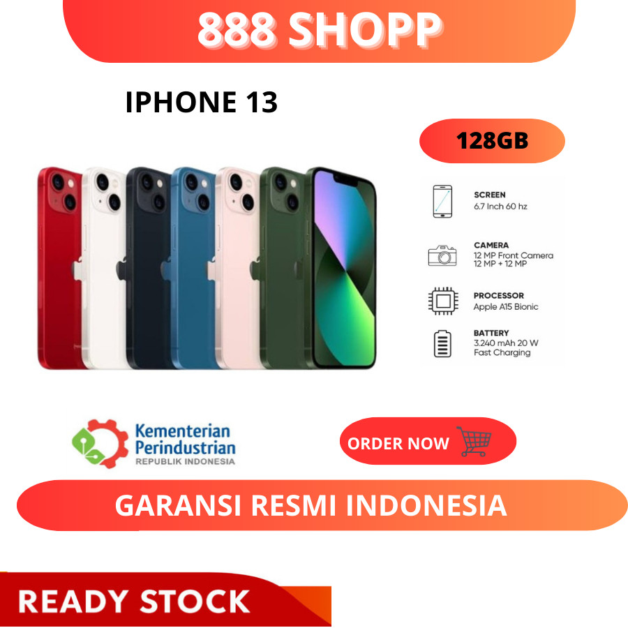 IPHONE 13 128GB GARANSI RESMI | IPHONE 13 GARANSI RESMI | IPHONE 13 128GB GARANSI RESMI