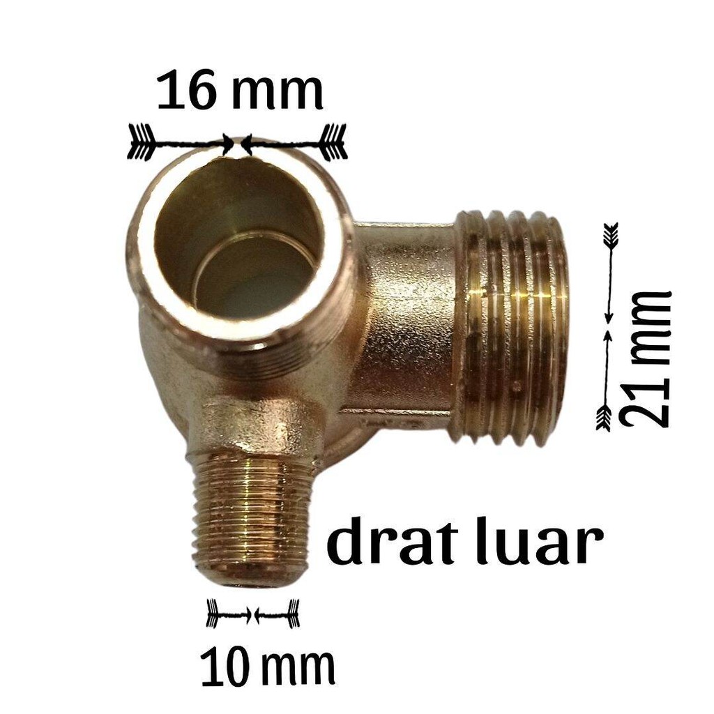 Neple besar drat luar untuk mesin kompresor angin no 5B