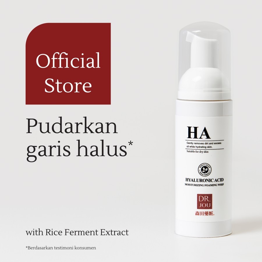 DR JOU Hyaluronic Acid Gentle Cleansing Whip Foam Facial Wash Sabun Cuci Muka Glowing Face Cleanser 