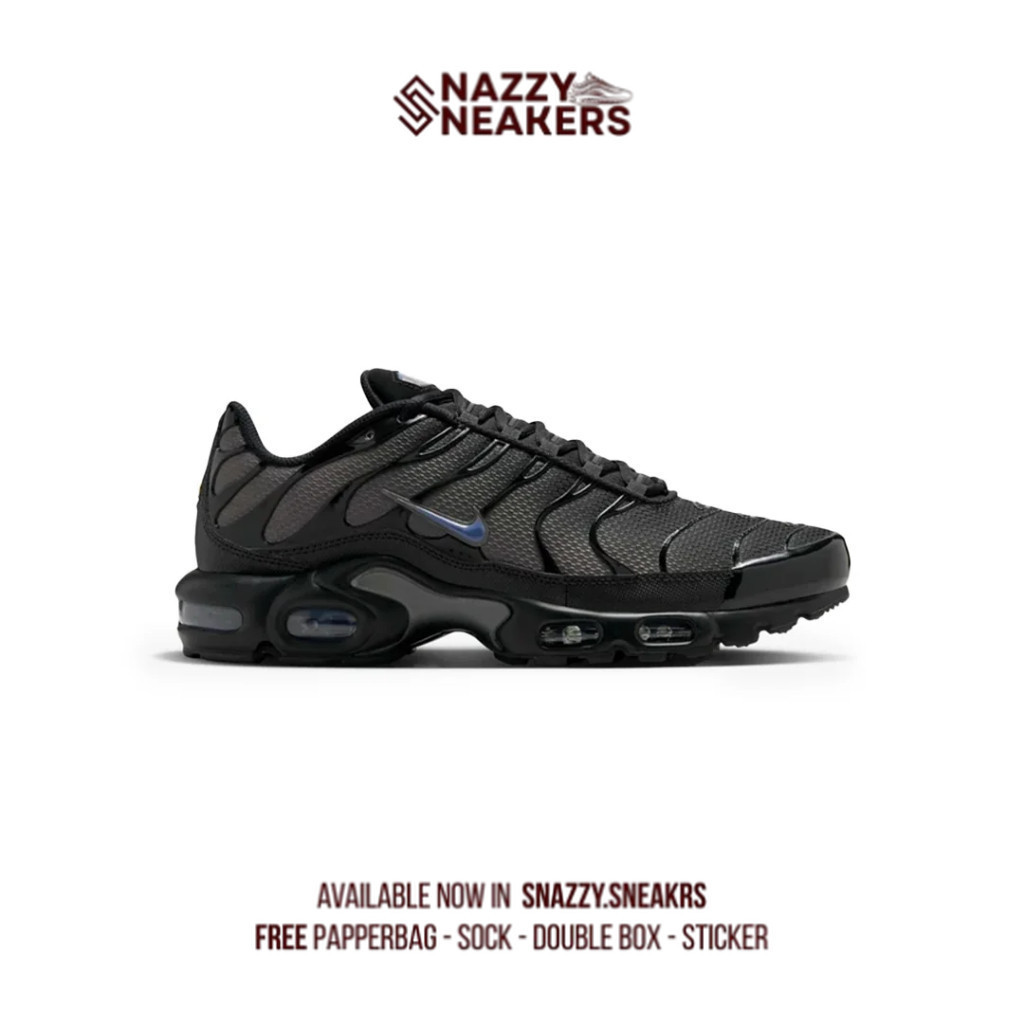 Sepatu Nike Air Max Plus TN Black Diffused Blue Sneakers Original unisex