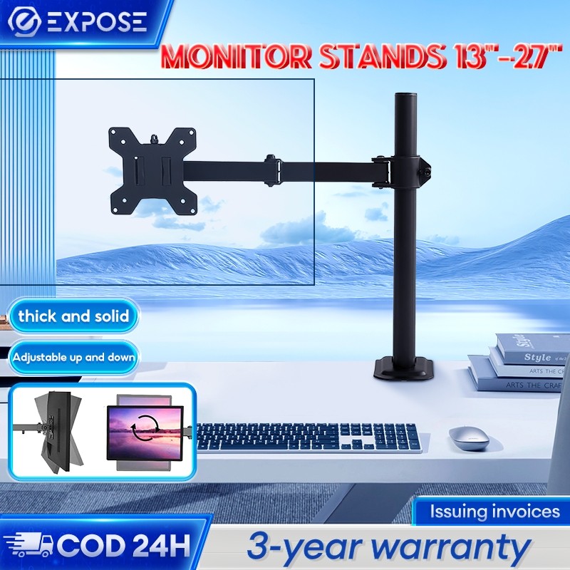 Monitor Bracket TV LED/LCD Monitor PC Gas Spring 17-32" Monitor Stand 360° adjustable No punching
