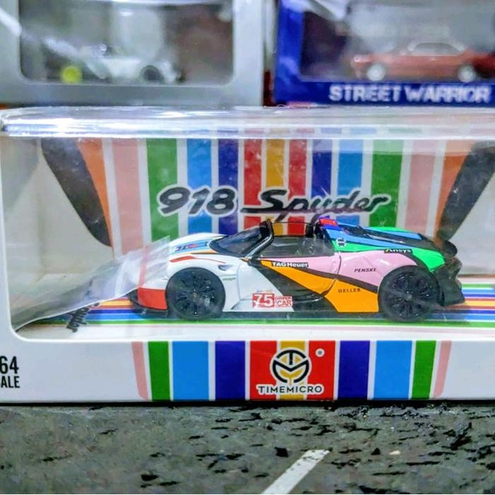 Diecast Time Micro TimeMicro Porsche 918 Spyder Lemans Rainbow Segel TKsb99