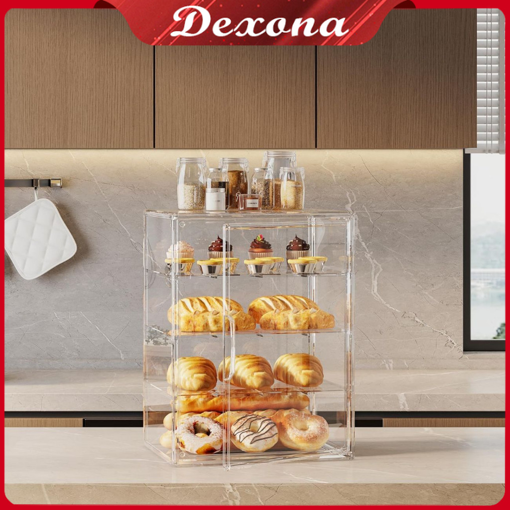 ⭐Lantai 3/4⭐Box Roti Aesthetic/ Bread Storage / Penyimpanan Roti/Etalase Makanan/Rak Makanan/Roti Di