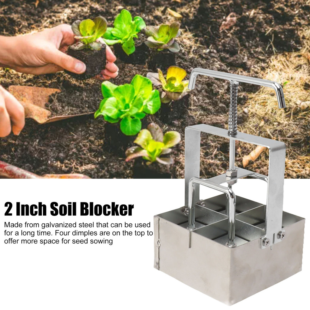 2 Inch Soil Block Maker 2 Inch Soil Block Maker Manual Soil Blocker Seed Block Maker with Handle for