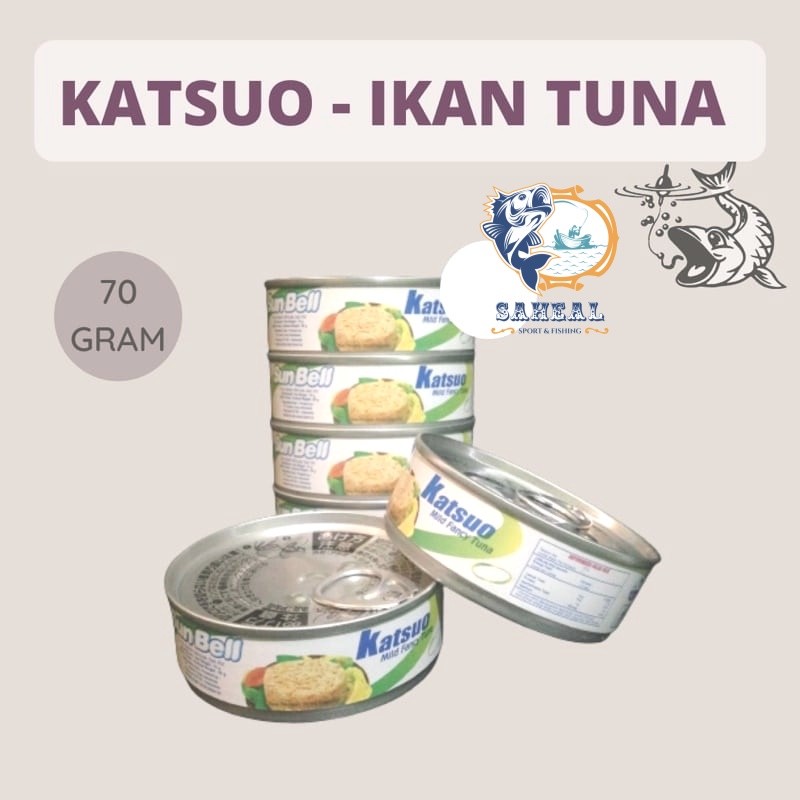 Umpan Pancing Tuna Kaleng Sunbell Katsuo 70gr / Umpan Deho Kecil
