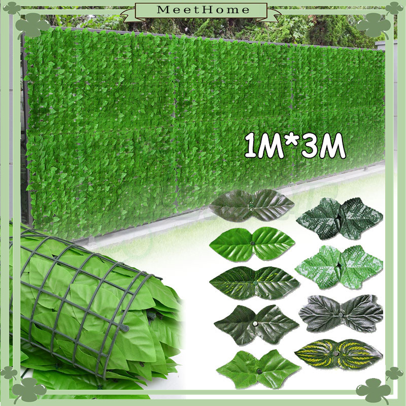 Daun Rambat Hias Dekorasi Dinding Pagar Rumah 1 x 3 Meter Daun Hiasan Outdoor Artificial Daun Rambat