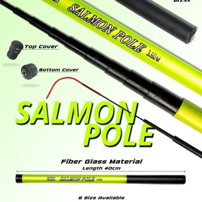 TERLARIS Joran tegek Bless salmon pole Ruas Pendek
