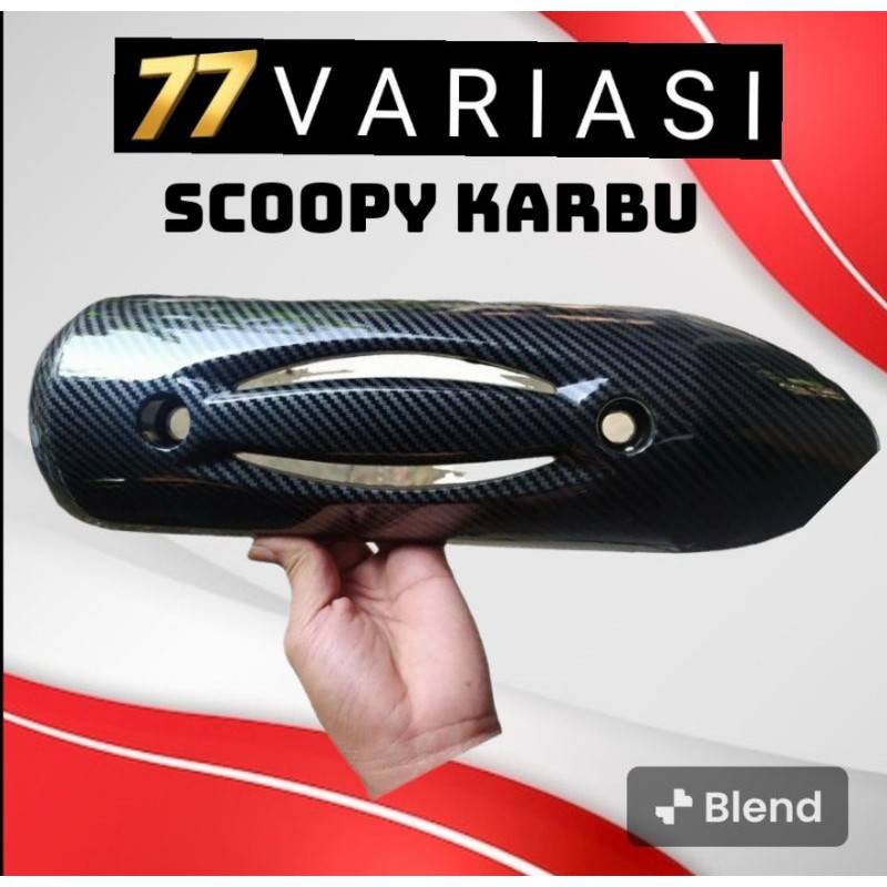 Tutup knalpot carbon scoopy karbu/tutup knalpot scoopy karburator VARIASI.CO