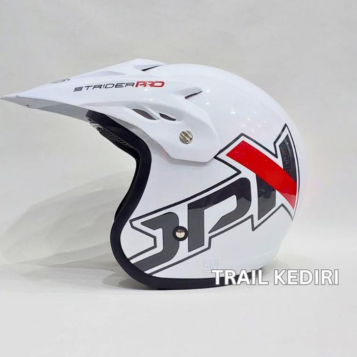 Helm Trial Jpn Strider Semi Cross Trail Google - White Helm Saja, Freesize L-XL