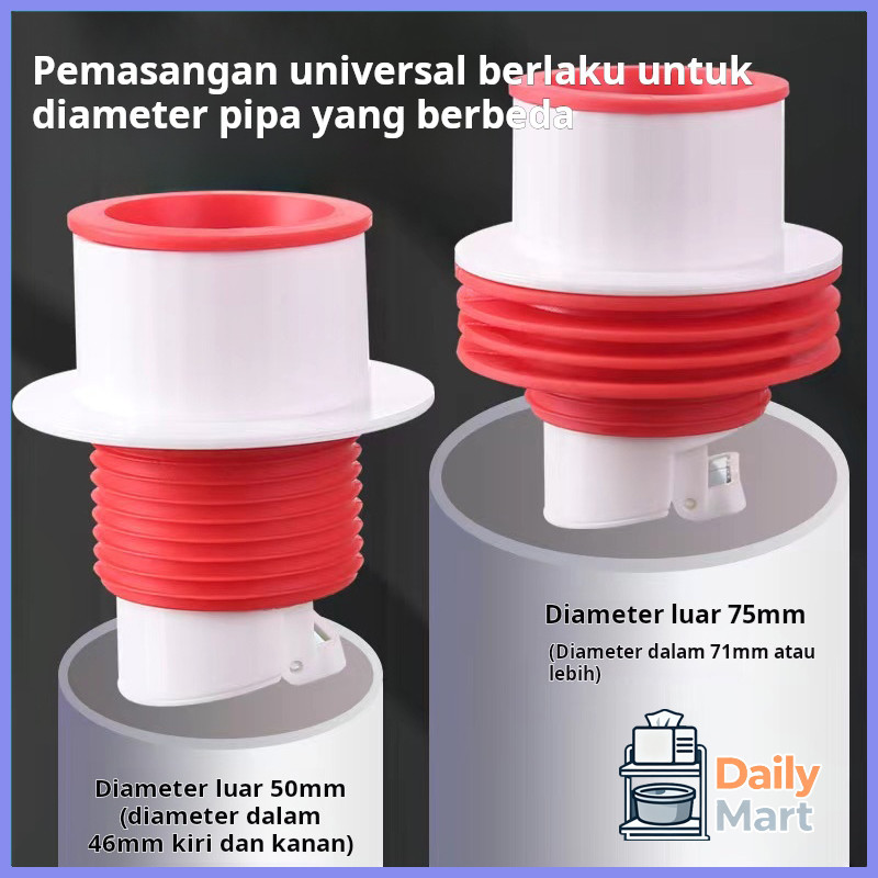 Penutup jaring pembuangan sampah wastafel dapur penghilang bau filter saluran pembuangan baja tahan 