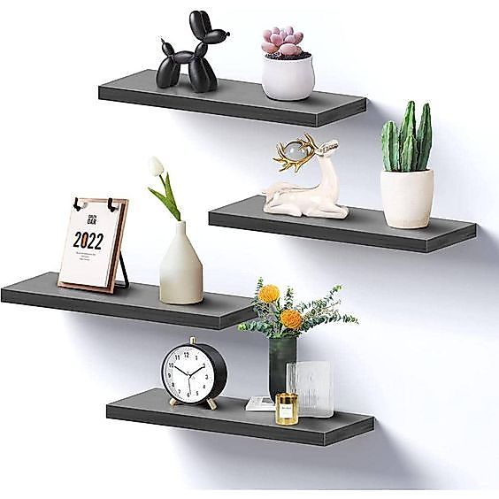 1 SET Rak dinding ambalan aesthetic Dekorasi hiasan kamar rack tembok minimalis tempel bor dan paku