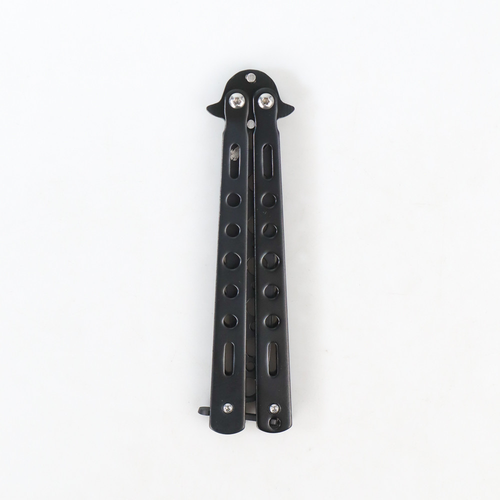 Balisong Lipat Trainer Trik Tumpul Stainless Steel KNIFEZER