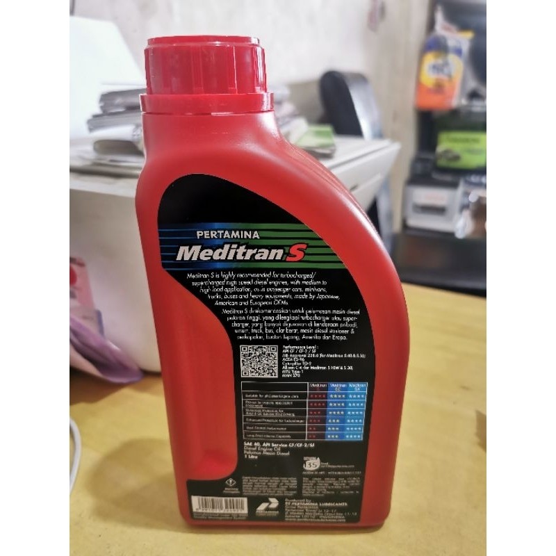 OLIE MEDITRAN S KEMASAN 1 LITER SAE 40/OLI MEDITRAN S 1 LTR