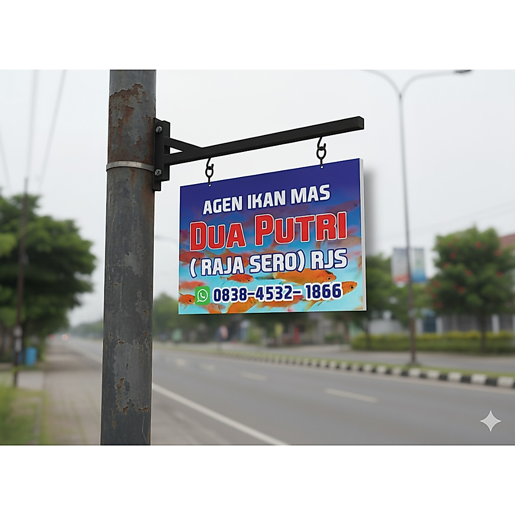 Latopia_ Plang Nama Toko, Free Bracket Besi Premium, Siap Pasang, Tahan Lama