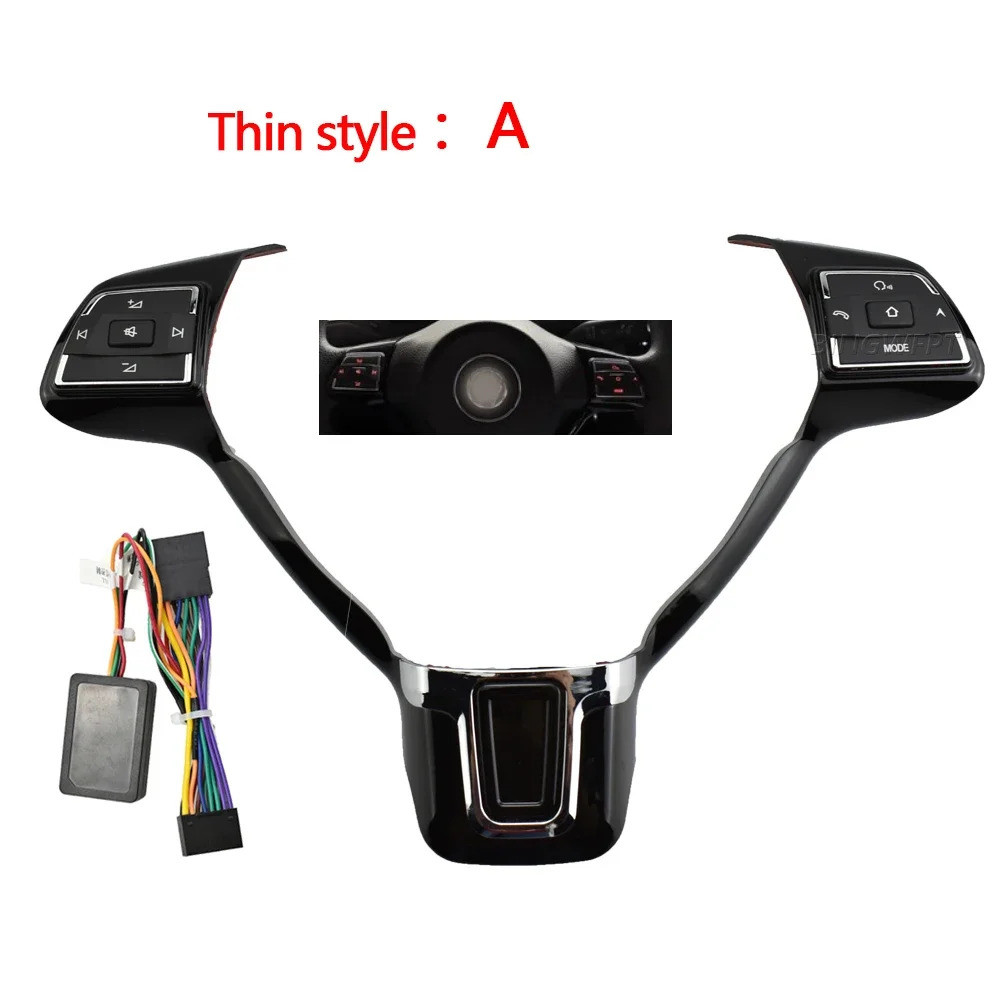 Untuk VW MK6 Jetta Polo Passat Bora Sagitar Golf 2010-2012 Tombol Sakelar Setir Mobil Tombol Volume 