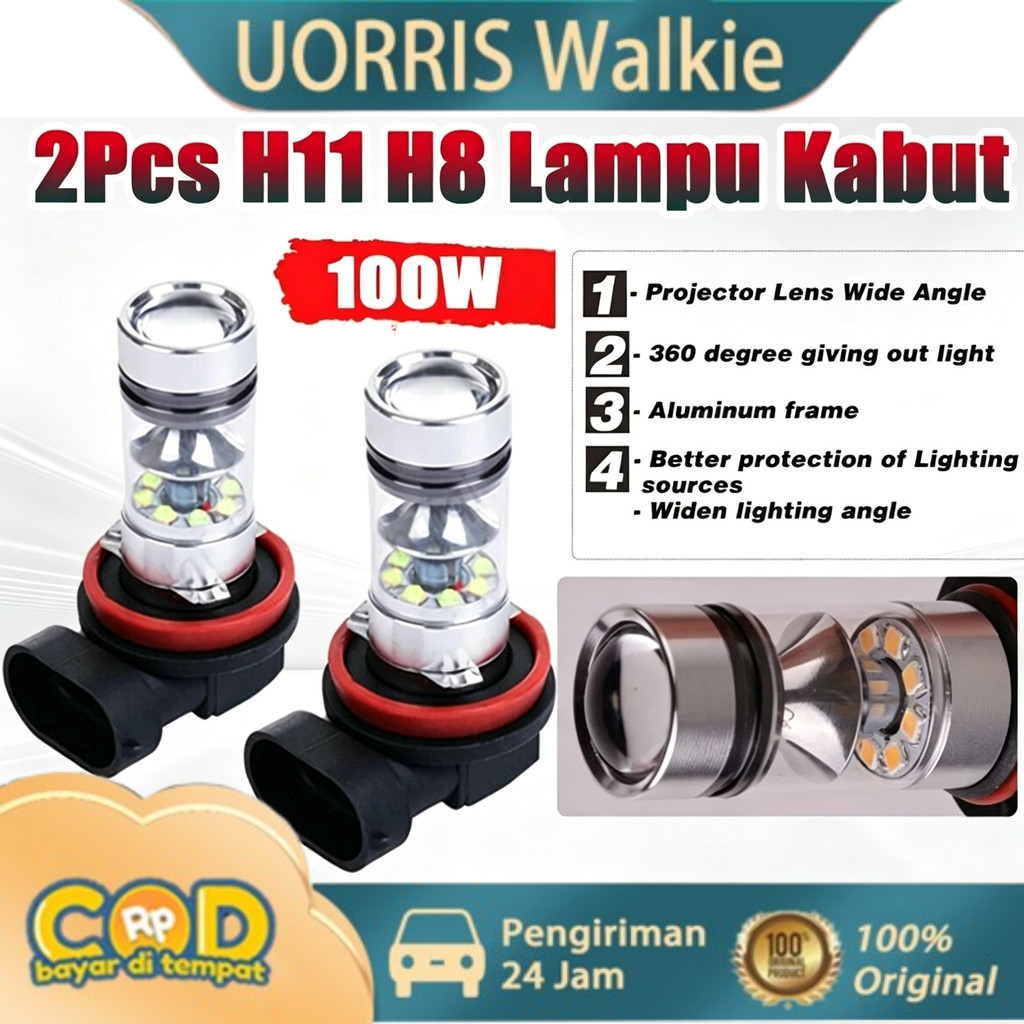 Lampu LED Mobil H11 H8 Foglamp 2PCS Lampu LED Mobil Super Terang Mobil LED Kabut Bohlam