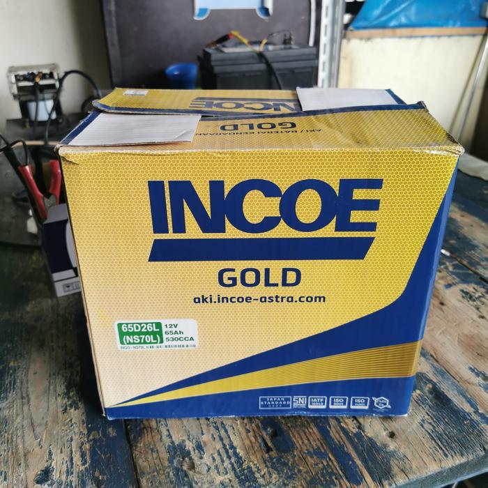 AKI BATERAI BASAH INCOE GOLD PREMIUM HYBRID NS70L/65D26L ESCAPE INNOVA