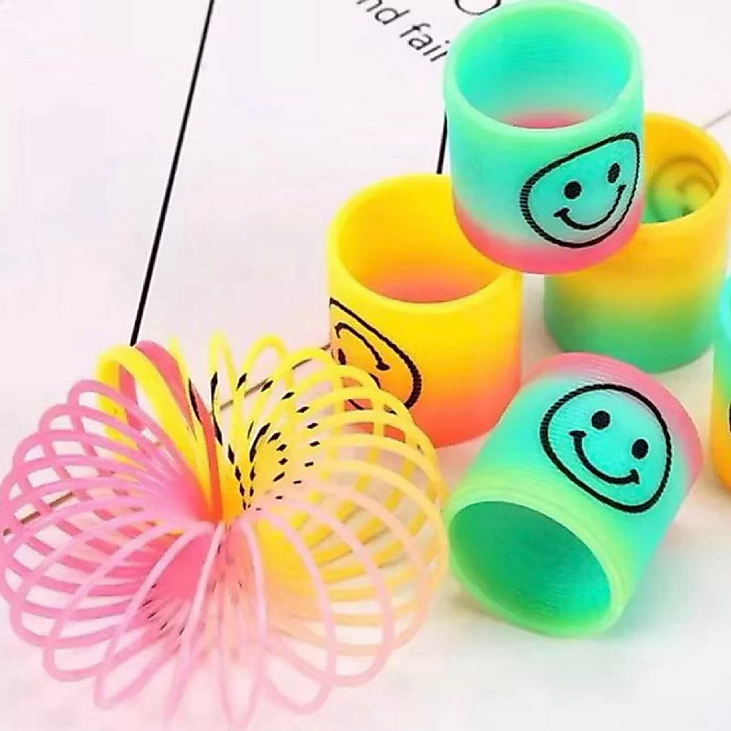 per pegas spring rainbow smile kecil  / mainan per spriral kecil / mainan spiral