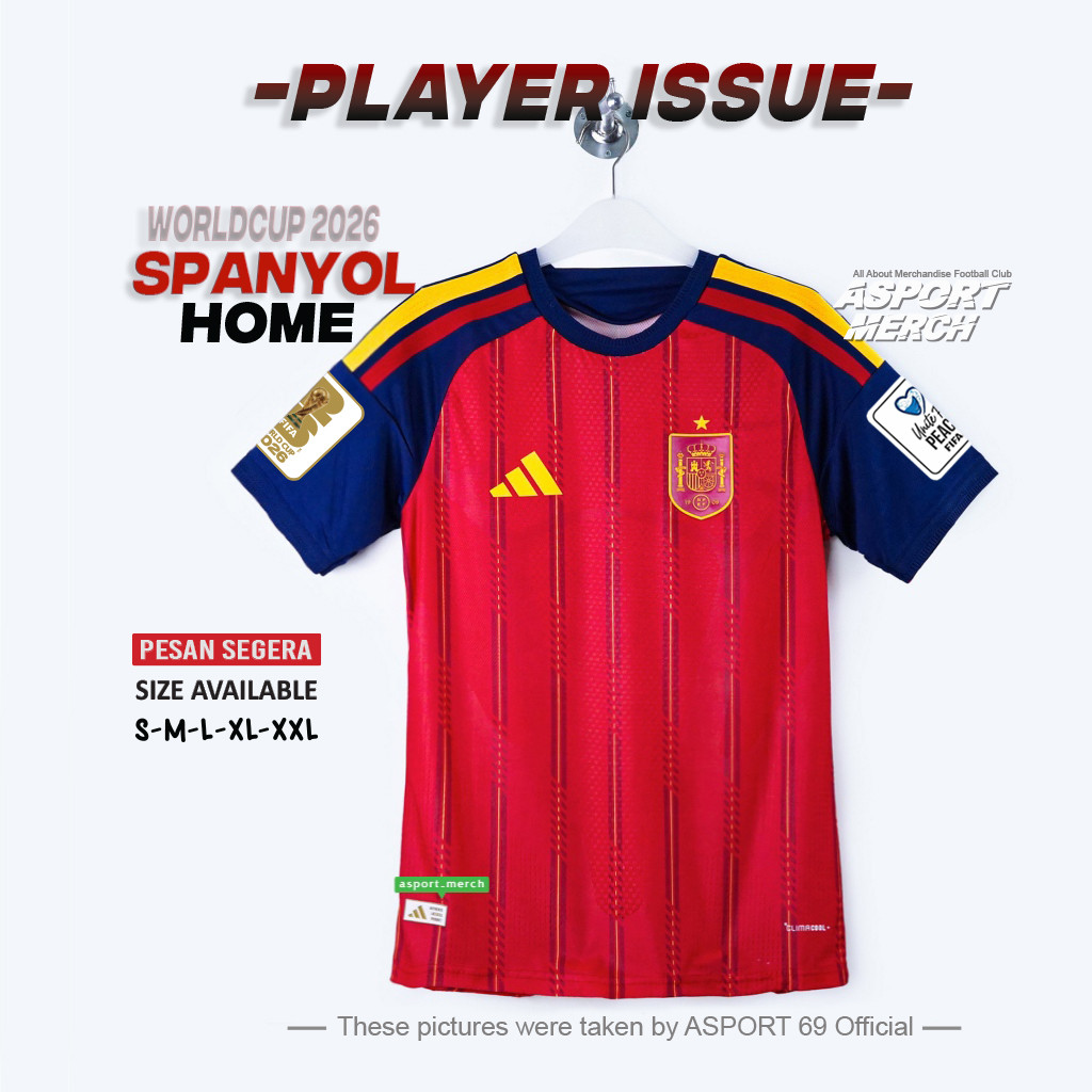 ASPORT JERSEY PLAYER ISSUE SPANYOL HOME World Cup 2026 PI SPAIN 26 HOME