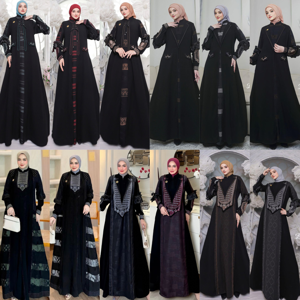 BALABO DRESS JETBLACK ABAYA SERIES BY BALABO READY SIAP KIRIM