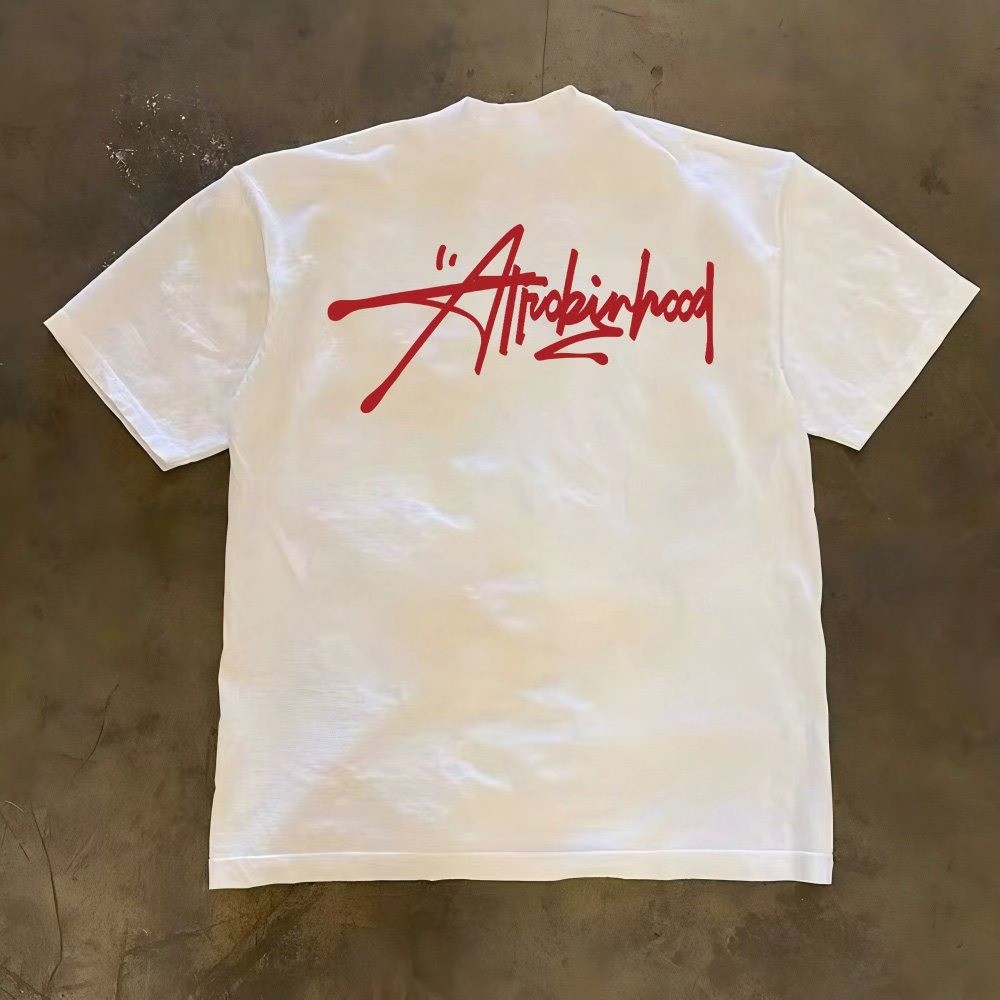Kaos Grafiti Tulisan Merah Pilox Belakang Punggung Distro Unisex Cotton Combed 24S Bigsize S Sampai 