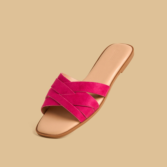 Max Fashions Sandal Wanita Flat Sandals - Pink Dark