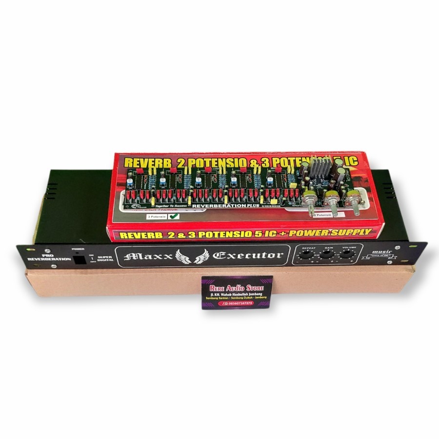 Paket kit Box + Kit ECHO Reverb 3 Potensio Reverbration