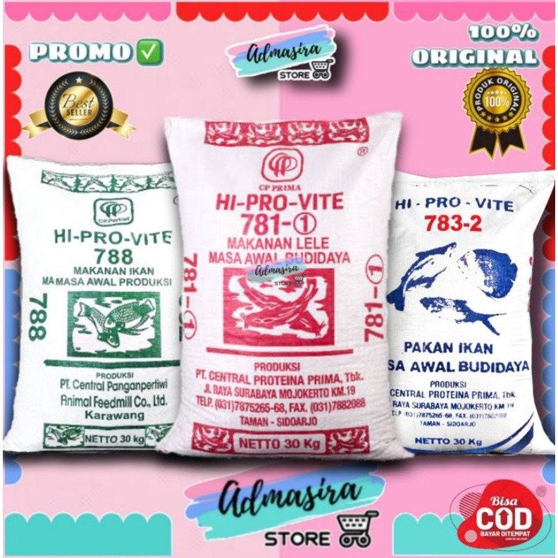 Pakan ikan lele 781 781-1 781-3 782 788 1 sak karung 30 kg