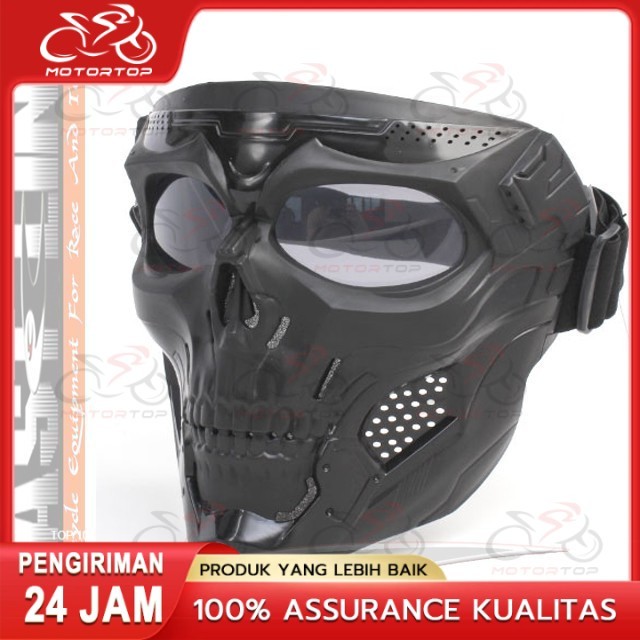 Masker Topeng Tengkorak Biker Motor Keren Garang / Mask Wajah Helm