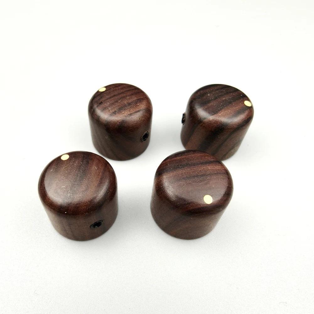 Potensiometer Kayu Rosewood Merah Coklat Knob Diameter Dalam 6MM untuk Aksesoris Bass Gitar Listrik