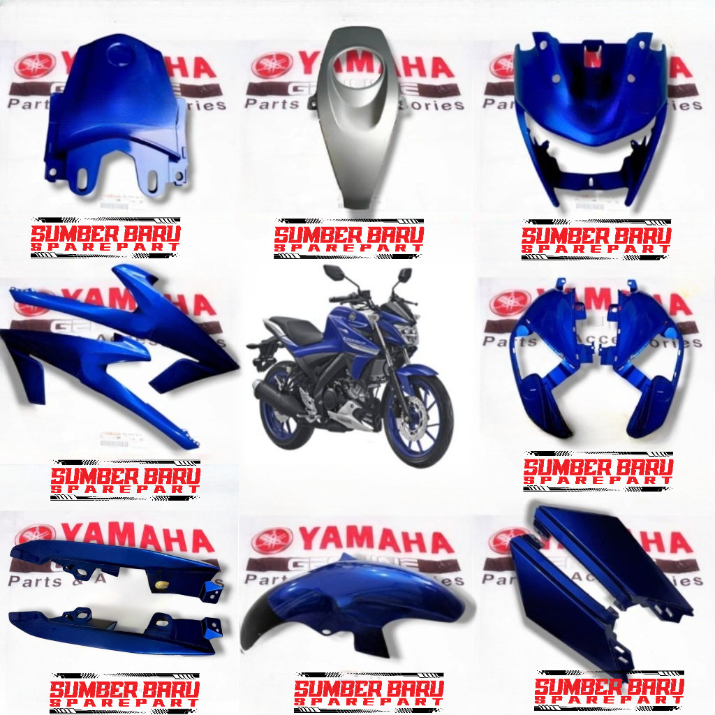 COVER BODY BODI HALUS VIXION R BIRU METALIK ORIGINAL YAMAHA