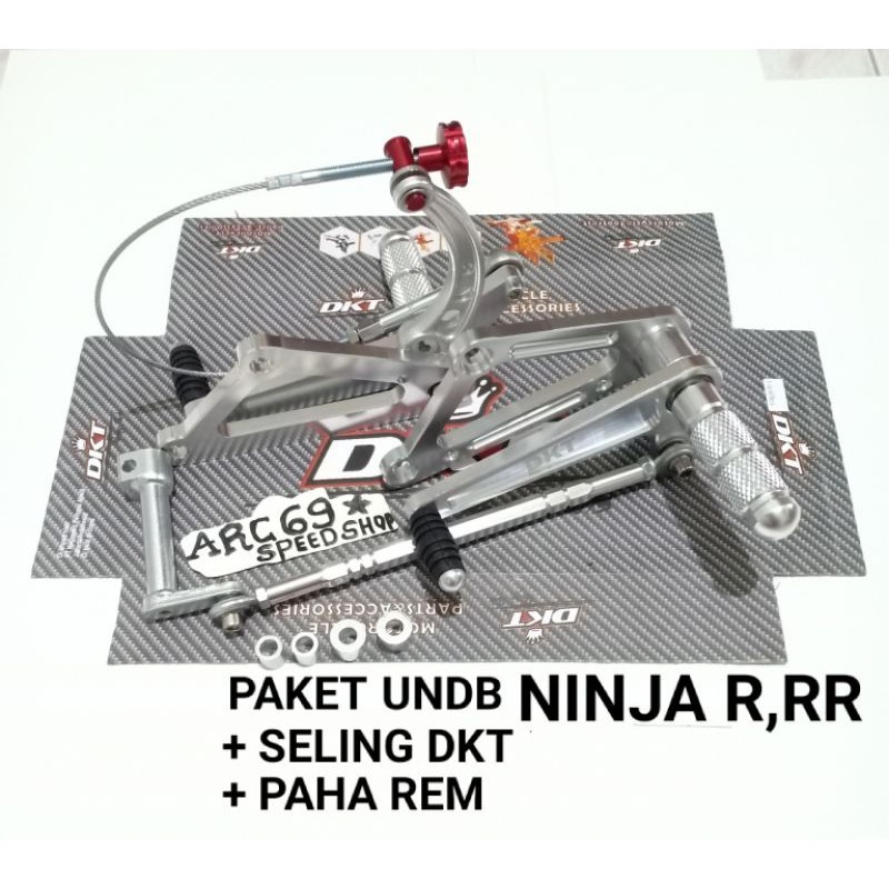 Paket footstep Underbone Dkt + Striker Dkt Untuk Tromol / Non disc Ninja 150 R,RR Harga sepaket
