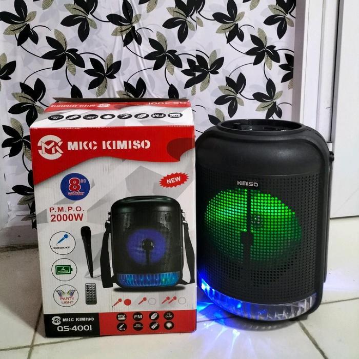 Speaker Bluetooth Karaoke Brain Power QS-4001 8 Inch Free Remote + Microfon - QS-4001 8 INC