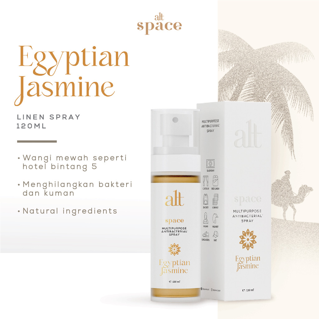 Linen Spray Space by Alt Jasmine – Semprotan Wewangian Premium untuk Kain & Sprei | Scented Linen & 