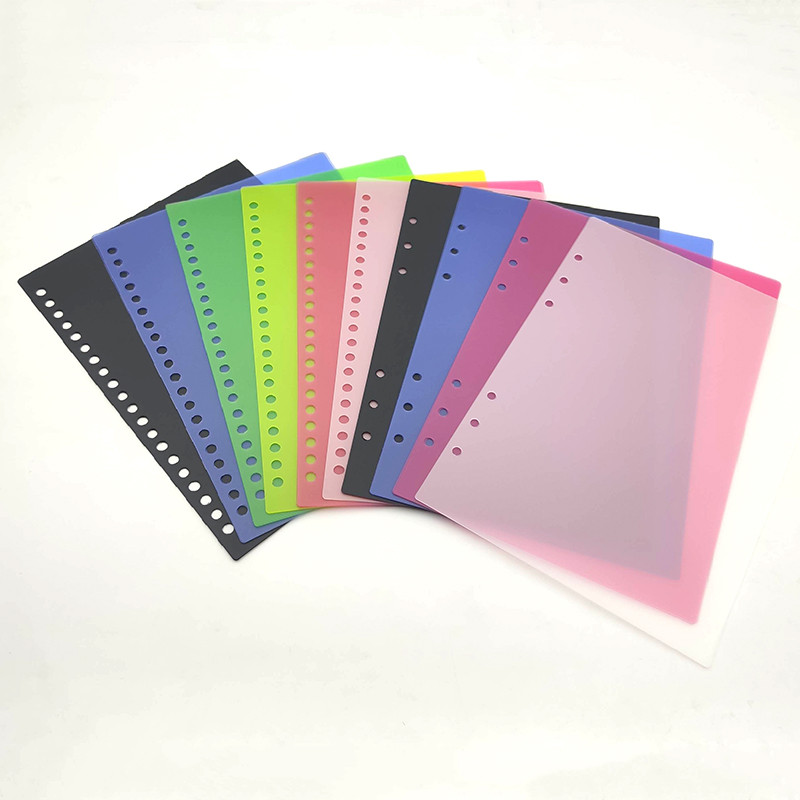 

2 Sheets A4 B5 A5 Loose-leaf Paper Cover Replaceable 6 9 Holes Plastic Binding Book Cover School Stationery Ring Binder Supplies