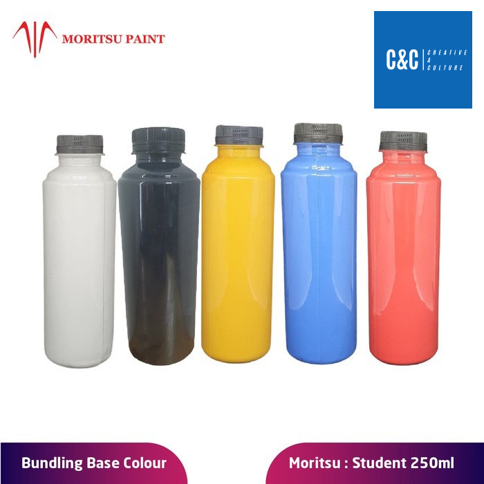 

Cat Akrilik Set Moritsu Acrylic Paint Student Edition 250 ML - Isi 5