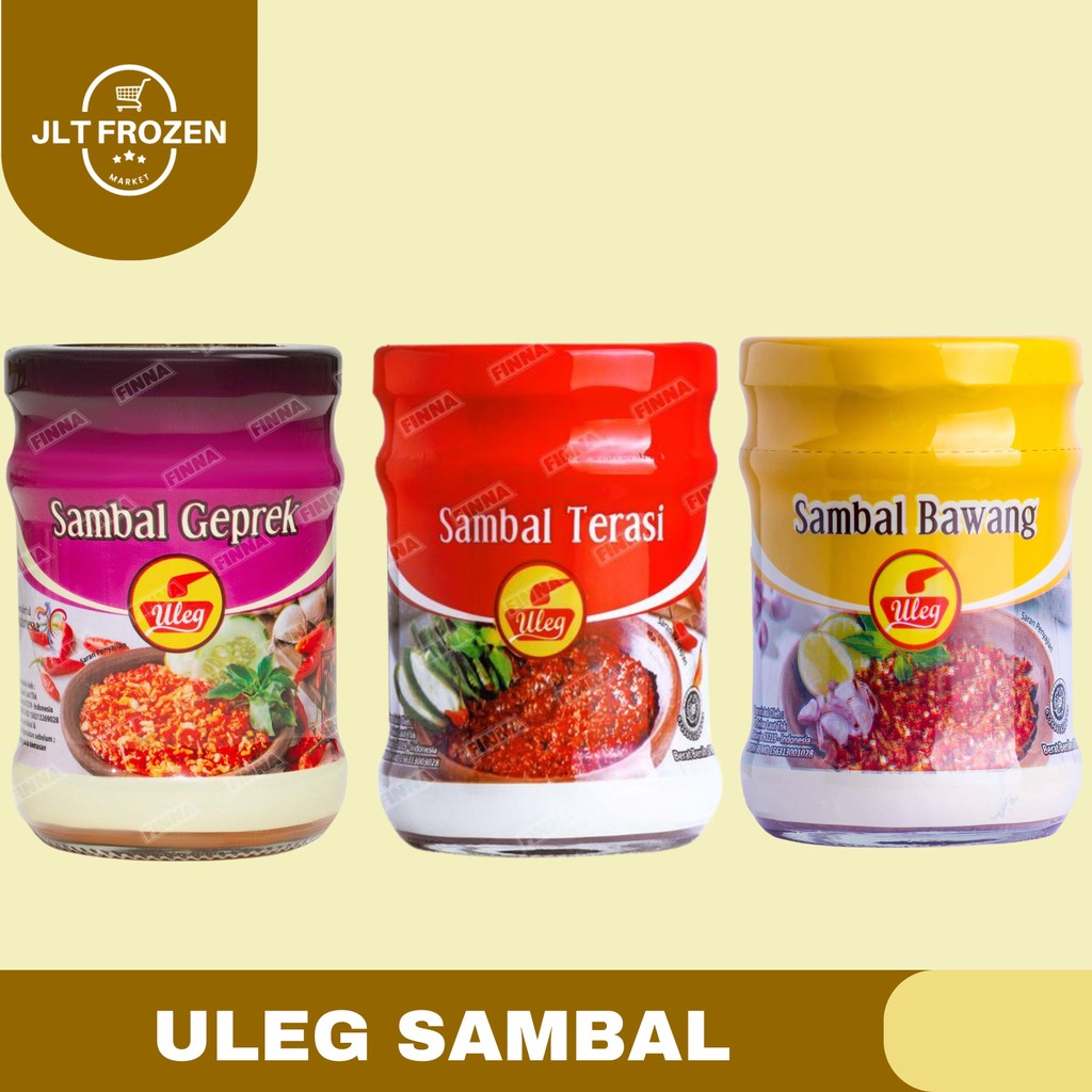 

Uleg Sambal FInna Kemasan Botol / Uleg Sambal Terasi - 190g / Uleg Sambal Bawang - 190g / Uleg Sambal Geprek - 180g