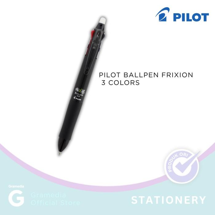 

Ballpen Pilot Frixion 3 Colors 0.5Mm In Black Barrel