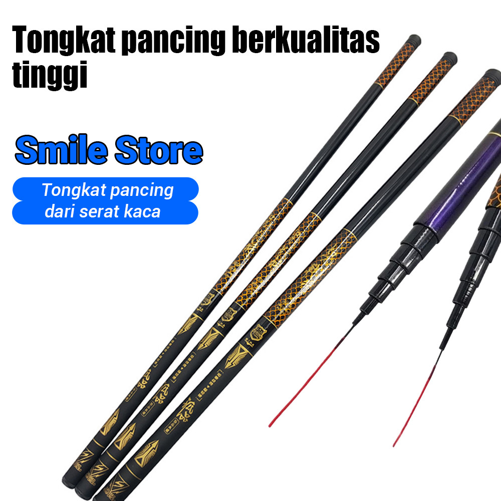 【smile】Joran Tegek atik Hantu Tua Joran 540 Carbon Medium Hard Pancing Tegek Pancing 450 Tegek Kaku 
