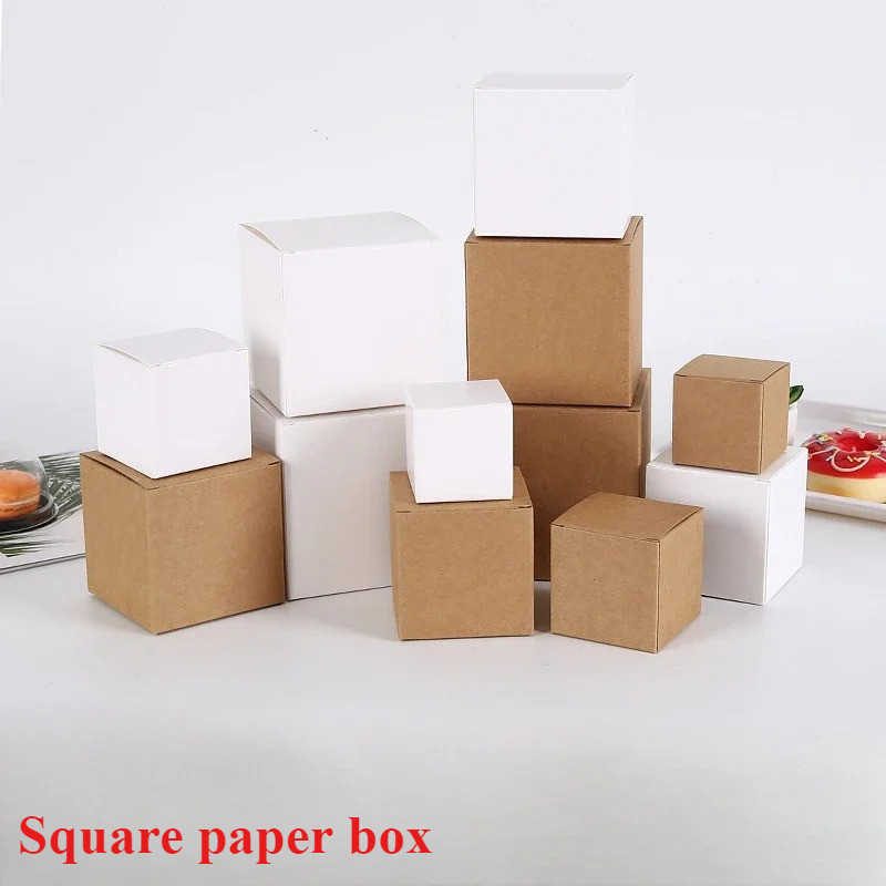 

20/50/80pcs Brown Kraft Paper Box For Packaging Handmade Soap Packing Box Small Gift Package Party Craft Gift Boxes