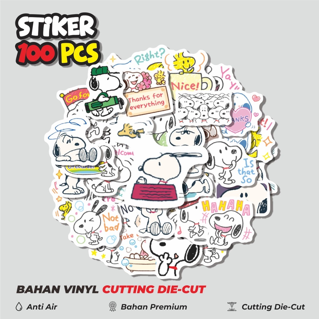 

Terbaru! 50 pcs Stiker Kartun Snoopy V37 Dekorasi Lucu Kreatif untuk Notebook, Skateboard, HP