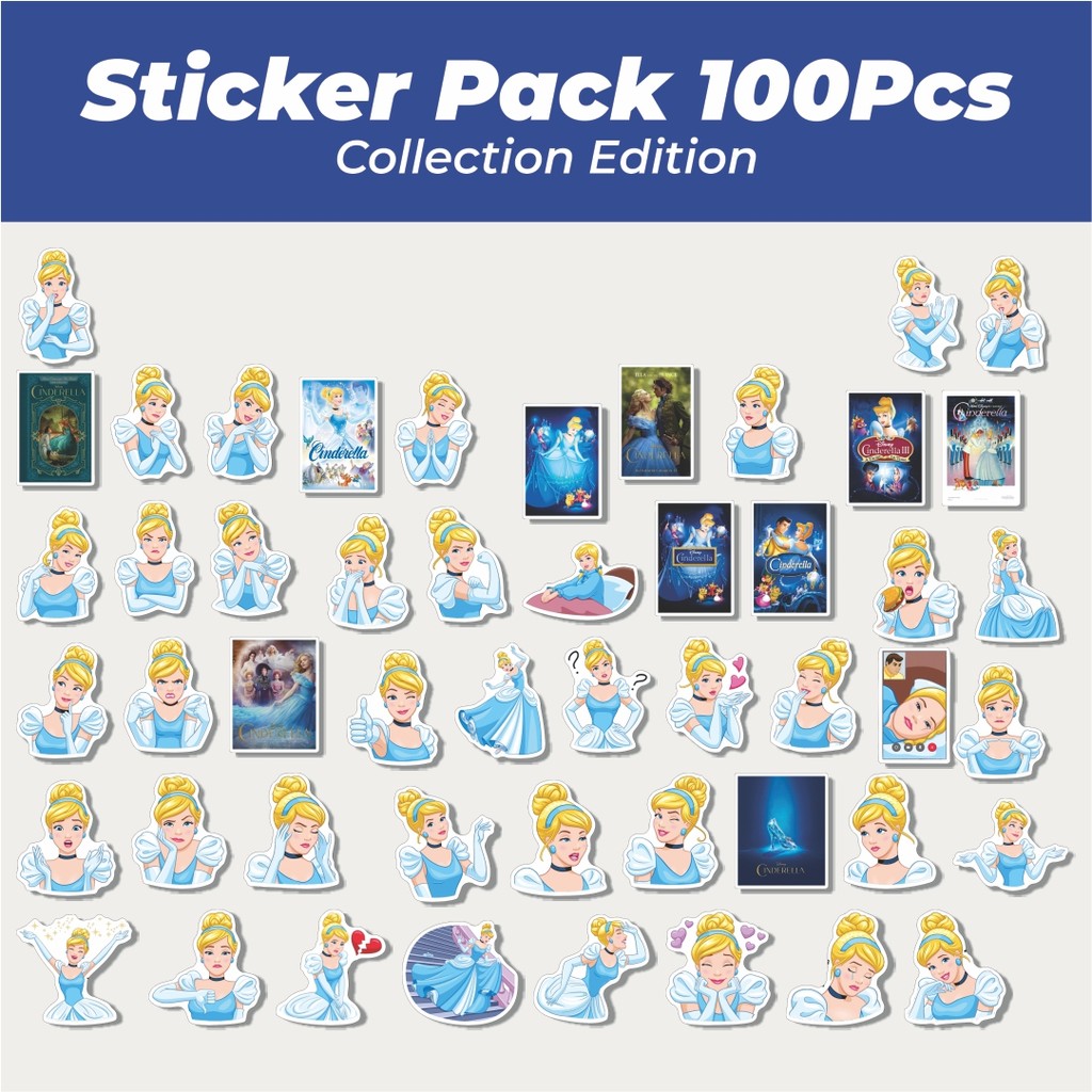 

Hot Stiker Princess Cinderella Lucu Anti Air Stikers Berperekat Waterproof Sticker Decal Buat Motor Helm Buku Journal Koper Casing HP Laptop Botol Minum