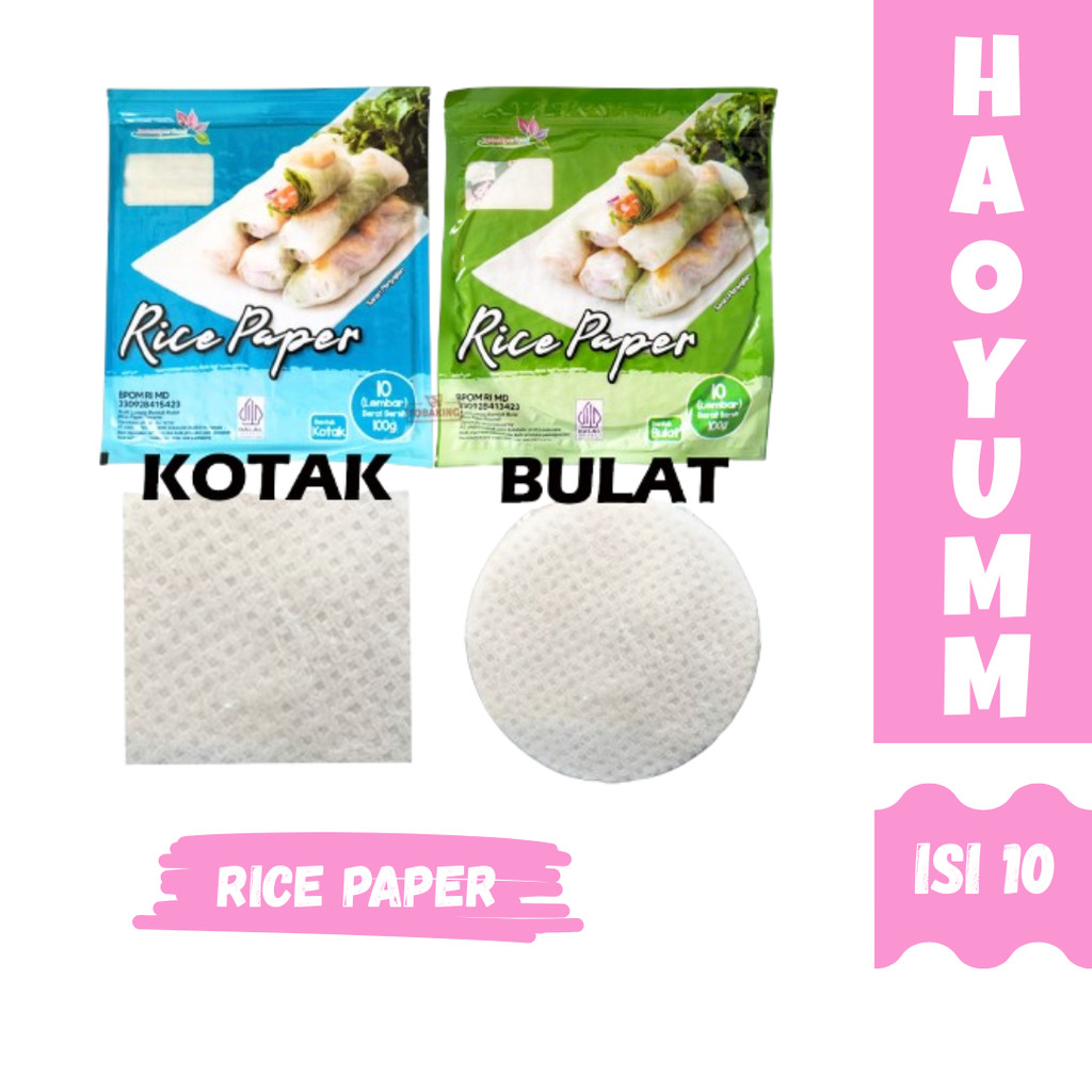 

Rice paper Kulit Lumpia Vietnam Spring Roll Banh Trang 10 lembar [HAOYUMM]