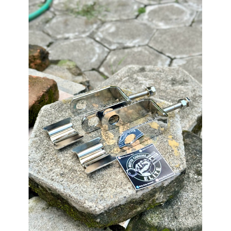 [CHROME] stainles stelan rantai megapro gl max gl pro baut l arm belakang stelan rantai as megapro g