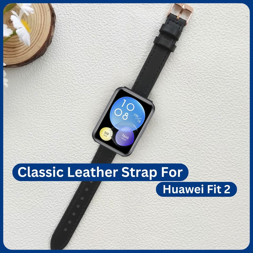 Classic Leather Strap for Huawei watch Fit 2